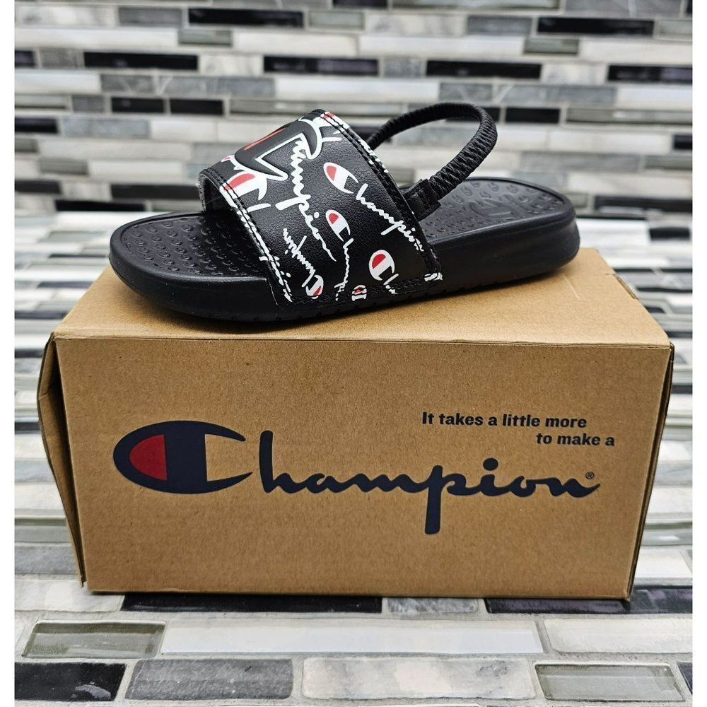 Champion Super Slide Warped Black Toddler's Size 6T